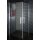 Euroshowers Corner Eckeinstieg Duschkabine, 90cm, 100cm, Aluminium eloxiert, Klarglas