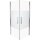 Euroshowers Corner Eckeinstieg Duschkabine, 90cm, 100cm, Aluminium eloxiert, Klarglas