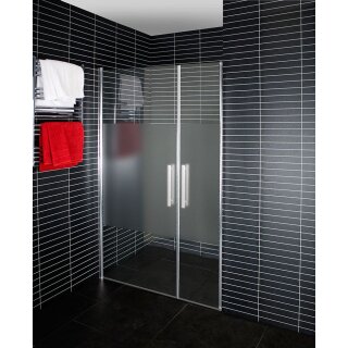 Euroshowers Duo Door Spezial - Pendelt&uuml;r Duschkabine, 174-178cm (87+87cm), Aluminium eloxiert, get&ouml;ntes Glas