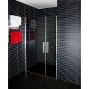 Euroshowers Duo Door Spezial - Pendelt&uuml;r Duschkabine, 174-178cm (77+97cm), Aluminium eloxiert, teilweise Milchglas