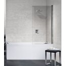 Novellini Young 2.0 Badewannenaufsatz BW, 75x150cm, silber