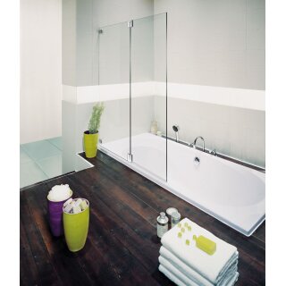 HSK Kienle Badewannenaufsatz 1 festes Nebenteil + 1 bewegliches Element mit k180&deg; - Beschlag