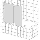HSK Kienle Badewannenaufsatz 1 festes Nebenteil + 1 bewegliches Element mit k180&deg; - Beschlag