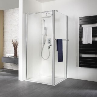 HSK Exklusiv Dreht&uuml;r in Kombination mit Seitenwand inkl. Handtuchstange