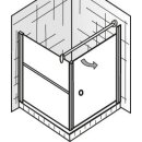 HSK Exklusiv Dreht&uuml;r in Kombination mit Seitenwand inkl. Handtuchstange