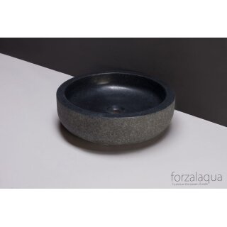 Forzalaqua Stein Waschbecken, VERONA GRANIT GEBRANNT &Oslash;40X12CM