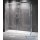 DEMM Saliscendi Doccia Collection Wandstange mit magnetischer Hakenhalterung, mit doppelter Verriegelung flexibel cm. 150 und ABS-Dusche mit 3-D&uuml;sen-Taste in Chrom