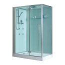 EAGO Dusche D991 mit Duschtasse wei&szlig; 150x90 links