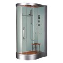 EAGO Dampfdusche DZ966F8 wei&szlig; 120x90 rechts