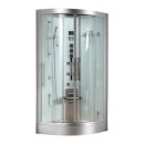 EAGO Dampfdusche DZ963F8 wei&szlig; 100x100