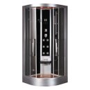 EAGO Dampfdusche DZ963F8 schwarz 100x100