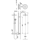 Tres Base-Tres Plus, Thermostatset Brausebatterie, chrom