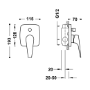 Tres Canig&oacute;-Tres Plus, Unterputz-Einhandmischer...
