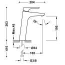 Tres Canig&oacute;-Tres Plus, Einhebel Waschtischmischer,...