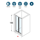 Novellini Star 2.0 B - Dreht&uuml;r 2-teilig
