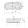 ASTRA O Ovale Badewanne mit F&uuml;ssen 165x75x48cm, weiss