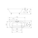 VIVA D Acryl-Badewanne 175x80x47cm, weiss