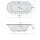 IO Ovale Badewanne mit F&uuml;ssen 180x85x49cm, weiss
