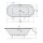 VIVA Ovale Badewanne mit F&uuml;ssen 185x80x47cm, weiss