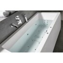 MARLENE HYDRO-AIR Whirlpool-Badewanne, 180x80x48cm, weiss