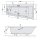 ANDRA R SLIM asymmetrische Badewanne 170x90x45cm, weiss