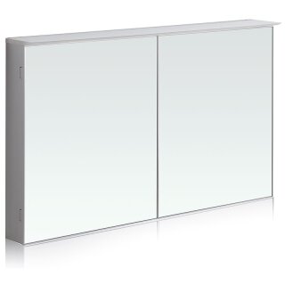 Schr&ouml;der Aluminiumspiegelschrank Aurora H 700 x 1200 x 120 mm