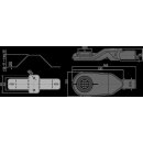Alcaplast Edelstahl-Bodenablaufrinne 950mm mit Edelstahl-Rost SPACE matt Einbauh&ouml;he:54mm