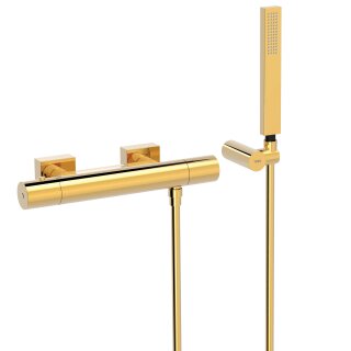 Tres Project-Tres, Thermostat Brausebatterie, 24k Gold