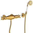 Tres Tres Clasic, Thermostat Brausebatterie, 24k Gold
