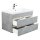 Badsanitaer Badm&ouml;bel Eva 70 beton mit grifflosen Schubladen; 70x46,5x55cm