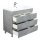 Badsanitaer Stand Badm&ouml;bel Eva 90 beton mit grifflosen Schubladen; 91x47x85,5cm