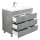 Badsanitaer Stand Badm&ouml;bel Nisa 90 beton mit drei grifflosen Schubladen; 91x49x85cm