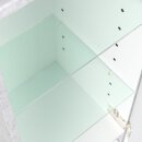 Badsanitaer Hochschrank 120 cm in Beton mit Glaseinlagen; 35,2x35,8x120cm
