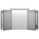Badsanitaer Spiegelschrank 120cm inkl. Design LED-Lampe und Glasb&ouml;den anthrazit seidenglanz EEK: F; 120x17x62,2cm