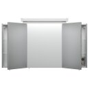 Badsanitaer Spiegelschrank 120cm inkl. Design LED-Lampe und Glasb&ouml;den beton EEK: F; 120x17x62,2cm