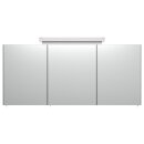 Badsanitaer Spiegelschrank 140cm inkl. Design LED-Lampe und Glasb&ouml;den anthrazit seidenglanz EEK: F; 140x17x62,2cm