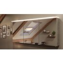 Badsanitaer Spiegelschrank 140cm inkl. Design Acryl-Lampe und Glasb&ouml;den beton EEK: F; 140x17x62,2cm