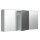 Badsanitaer Spiegelschrank 140cm inkl. Design Acryl-Lampe und Glasb&ouml;den beton EEK: F; 140x17x62,2cm