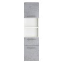 Badsanitaer Hochschrank Lino 135cm mit T&uuml;r beton; 35,2x36,8x134,5cm