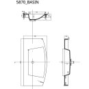 Badsanitaer Badm&ouml;bel Capri 100 mit runder Front weiss hochglanz; 100,5x50,2x57,2cm