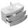 Badsanitaer Badm&ouml;belset Capri 100 mit runder Front Beton LED Spiegel 100 cm EEK: F; 100,5x50,2x57,2cm