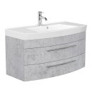 Badsanitaer Badm&ouml;bel-Set Capri 100 cm (4-teilig) beton EEK: F; 100,5x50,2x57,2cm
