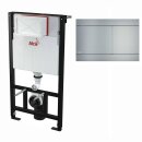 Alcaplast WC-Montagerahmen 1000mm mit Aluminium Bet&auml;tigungsplatte Fun