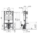 Alcaplast WC-Montagerahmen zur Eckmontage 1000mm mit Aluminium Bet&auml;tigungsplatte Fun