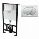 Alcaplast WC-Montagerahmen 1000mm mit Bet&auml;tigungsplatte chrom-glanz