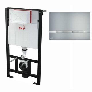 Alcaplast WC-Montagerahmen 1000mm mit Aluminium Bet&auml;tigungsplatte Stripe