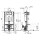 Alcaplast WC-Montagerahmen 1000mm mit Aluminium Bet&auml;tigungsplatte Stripe