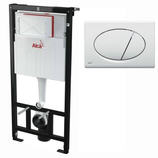 Alcaplast WC-Montagerahmen 1120mm mit Bet&auml;tigungsplatte wei&szlig;