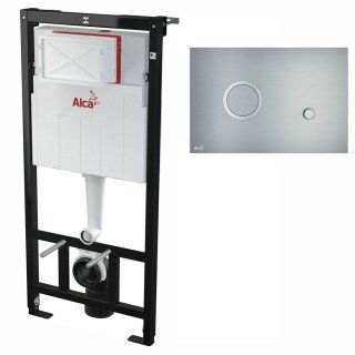 Alcaplast WC-Montagerahmen 1120mm mit Aluminium Bet&auml;tigungsplatte Sting