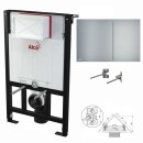 Alcaplast WC-Montagerahmen zur Eckmontage 850mm mit Aluminium Bet&auml;tigungsplatte Air
